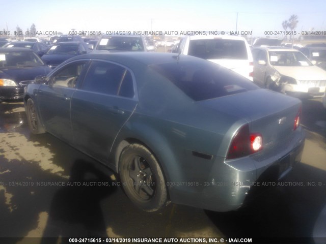 1G1ZG57B29F116956 - 2009 CHEVROLET MALIBU LS TEAL photo 3