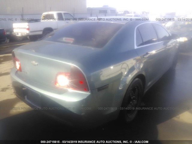 1G1ZG57B29F116956 - 2009 CHEVROLET MALIBU LS TEAL photo 4