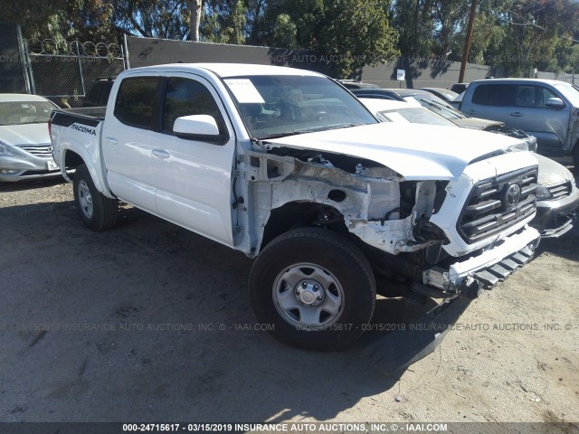 3TMCZ5AN7JM142208 - 2018 TOYOTA TACOMA DBL CAB/SR/TRDSPT/OR/PRO WHITE photo 1