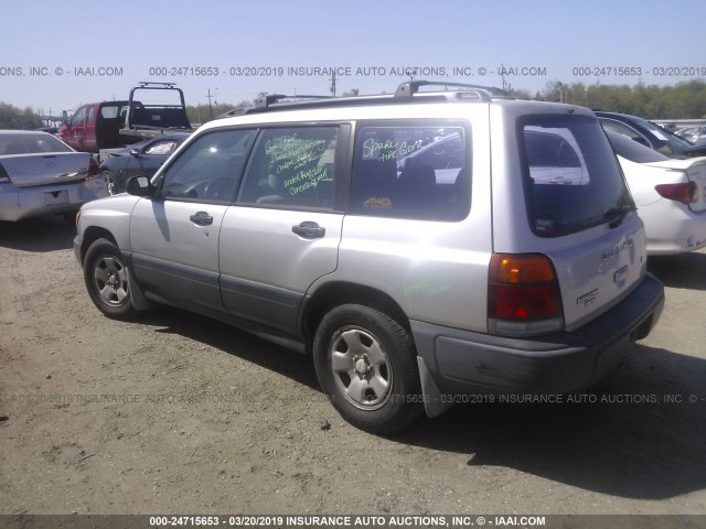 JF1SF6353YG702923 - 2000 SUBARU FORESTER L SILVER photo 3