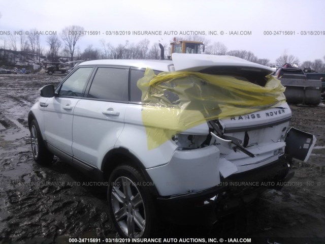 SALVP2BG3FH072174 - 2015 LAND ROVER RANGE ROVER EVOQU PURE PLUS WHITE photo 3