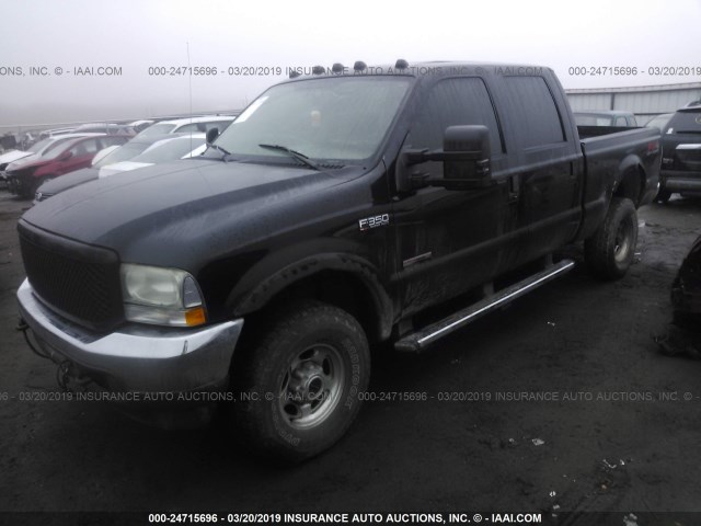 1FTSW31P04ED78901 - 2004 FORD F350 SRW SUPER DUTY BLACK photo 2