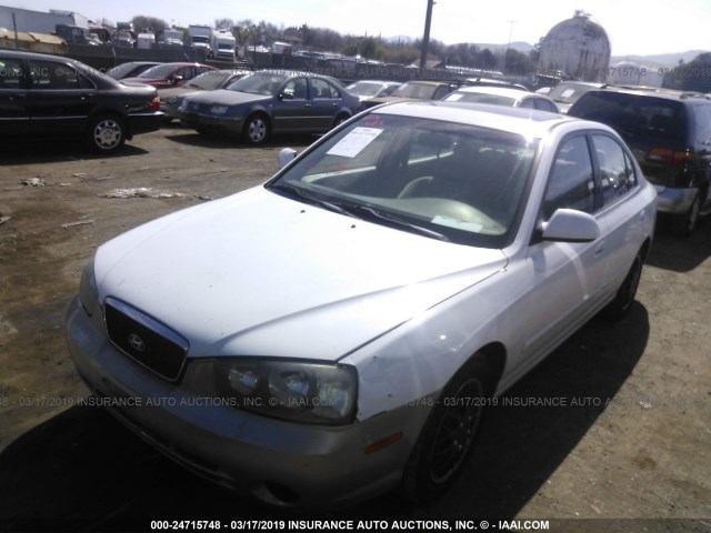 KMHDN45D23U641679 - 2003 HYUNDAI ELANTRA GLS/GT WHITE photo 2