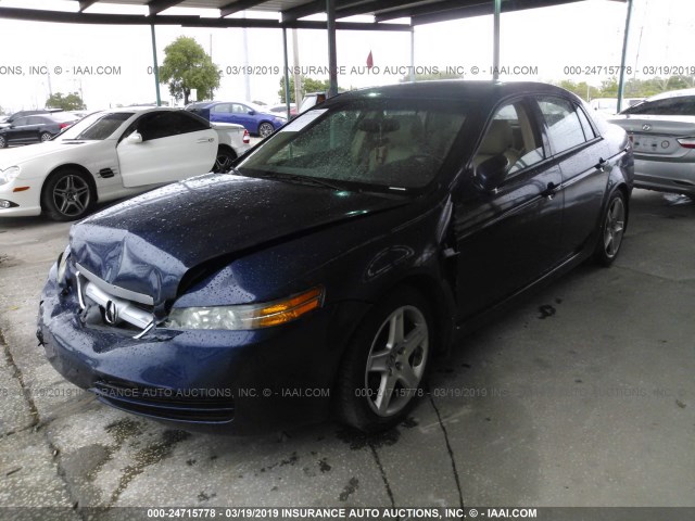 19UUA66296A077982 - 2006 ACURA 3.2TL BLUE photo 2