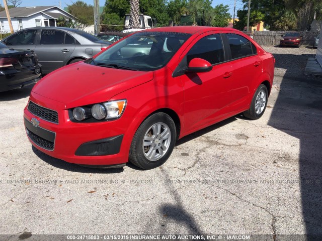 1G1JA5SH2C4125959 - 2012 CHEVROLET SONIC LS წითელი ფოტო 2