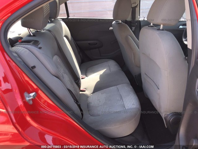 1G1JA5SH2C4125959 - 2012 CHEVROLET SONIC LS წითელი ფოტო 8