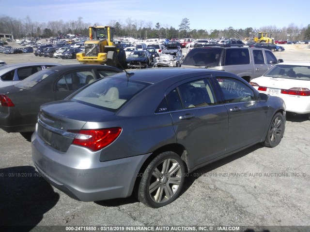 1C3CCBBB4CN267670 - 2012 CHRYSLER 200 TOURING GRAY photo 4