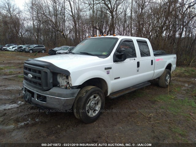 1FTWW31P25EB04294 - 2005 FORD F350 SRW SUPER DUTY WHITE photo 2