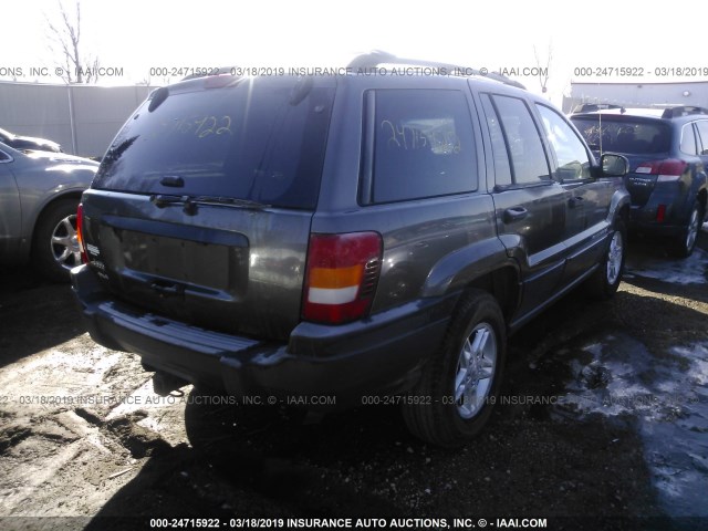 1J4GW48S74C432237 - 2004 JEEP GRAND CHEROKEE LAREDO/COLUMBIA/FREEDOM GRAY photo 4