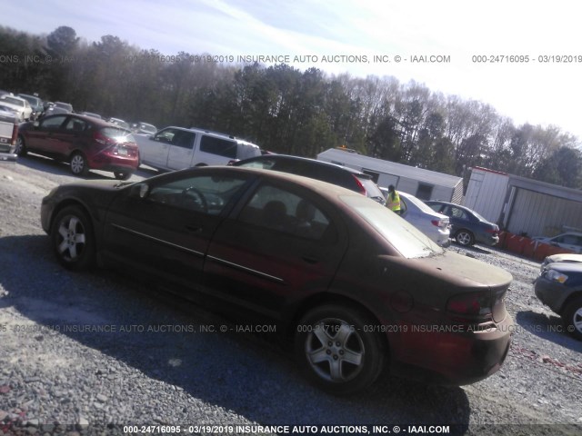 1B3EL56R12N214258 - 2002 DODGE STRATUS ES BURGUNDY photo 3