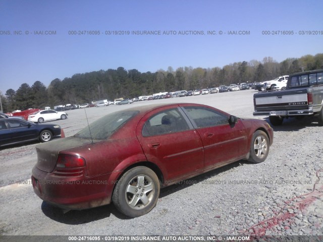 1B3EL56R12N214258 - 2002 DODGE STRATUS ES BURGUNDY photo 4