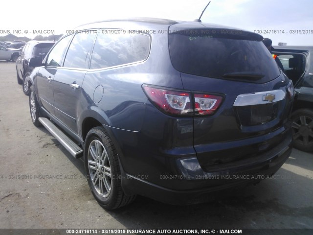 1GNKRGKD2DJ108862 - 2013 CHEVROLET TRAVERSE LT BLUE photo 3