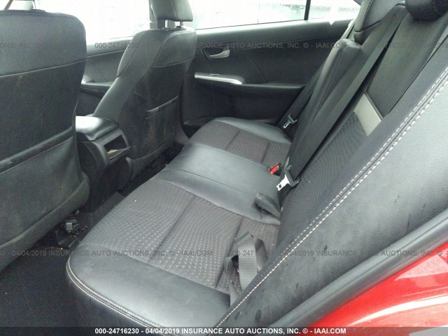 4T1BF1FK2CU635459 - 2012 TOYOTA CAMRY SE/LE/XLE RED photo 8