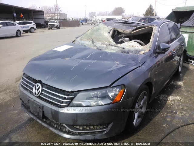 1VWBP7A35CC035901 - 2012 VOLKSWAGEN PASSAT SE GRAY photo 2