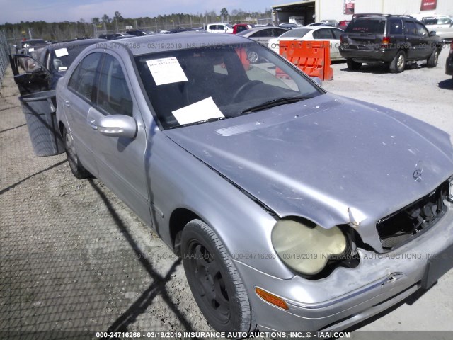 WDBRF64J61F032959 - 2001 MERCEDES-BENZ C BLUE photo 1