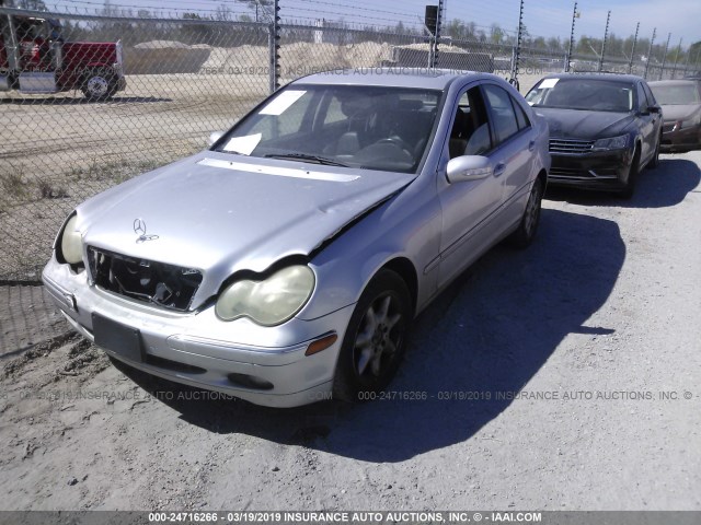 WDBRF64J61F032959 - 2001 MERCEDES-BENZ C BLUE photo 2