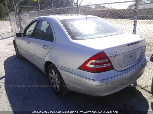 WDBRF64J61F032959 - 2001 MERCEDES-BENZ C BLUE photo 3