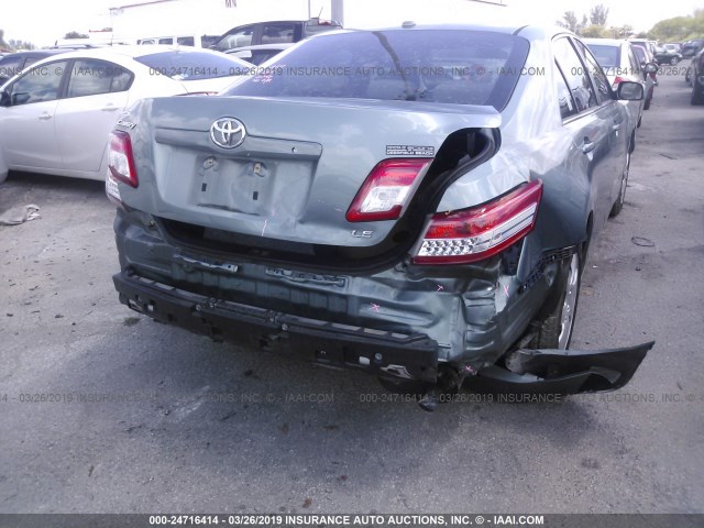 4T1BF3EK5AU578412 - 2010 TOYOTA CAMRY SE/LE/XLE GREEN photo 6