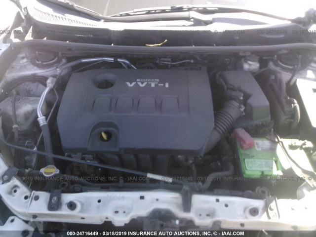 2T1KU40E69C166672 - 2009 TOYOTA COROLLA MATRIX  WHITE photo 10