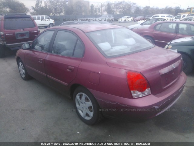 KMHDN46D35U003670 - 2005 HYUNDAI ELANTRA GLS/GT RED photo 3