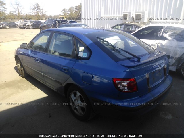 KMHDN56D44U110697 - 2004 HYUNDAI ELANTRA GLS/GT BLUE photo 3