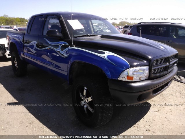 1D7HG48N13S105750 - 2003 DODGE DAKOTA QUAD SLT BLACK photo 1