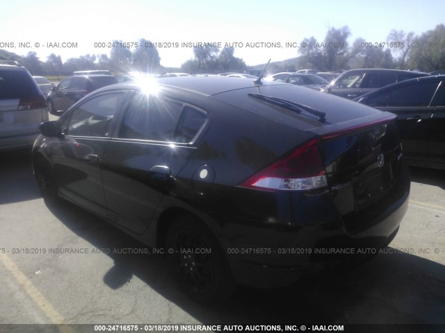 JHMZE2H50BS009145 - 2011 HONDA INSIGHT LX BLACK photo 3