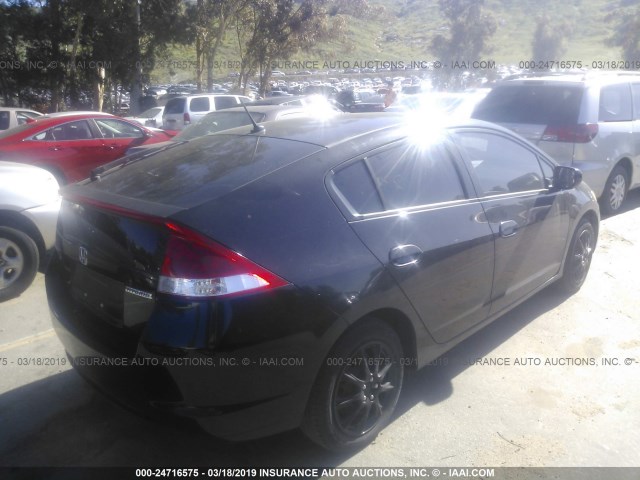 JHMZE2H50BS009145 - 2011 HONDA INSIGHT LX BLACK photo 4