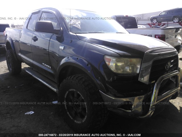 5TFBT54147X009558 - 2007 TOYOTA TUNDRA DOUBLE CAB SR5 BLACK photo 1