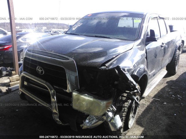 5TFBT54147X009558 - 2007 TOYOTA TUNDRA DOUBLE CAB SR5 BLACK photo 2