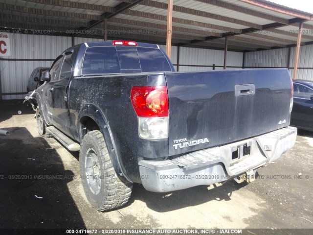 5TFBT54147X009558 - 2007 TOYOTA TUNDRA DOUBLE CAB SR5 BLACK photo 3