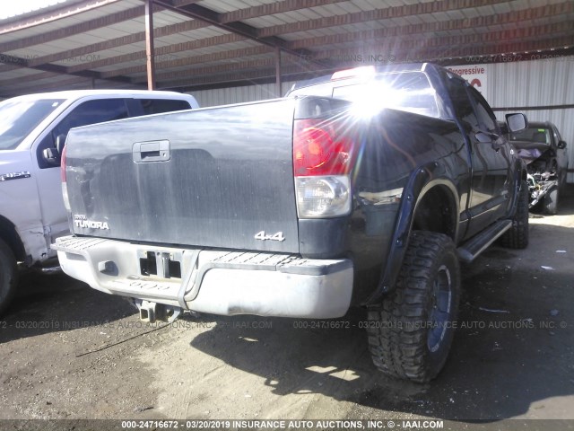 5TFBT54147X009558 - 2007 TOYOTA TUNDRA DOUBLE CAB SR5 BLACK photo 4