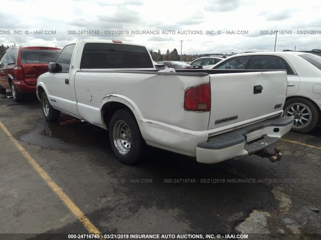 1GTCS14X7X8503220 - 1999 GMC SONOMA WHITE photo 3