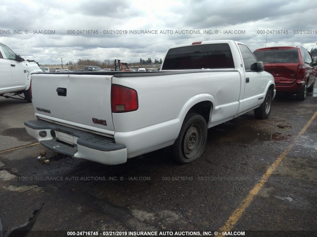 1GTCS14X7X8503220 - 1999 GMC SONOMA WHITE photo 4