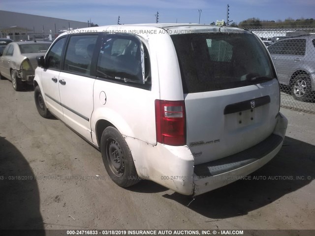 1D8HN44H38B140640 - 2008 DODGE GRAND CARAVAN SE WHITE photo 3