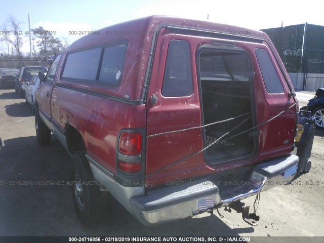 1B7KF26C7RS520833 - 1994 DODGE RAM 2500 RED photo 3