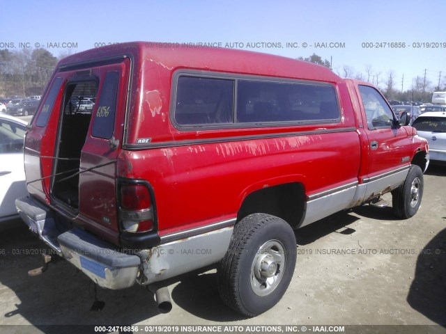 1B7KF26C7RS520833 - 1994 DODGE RAM 2500 RED photo 4