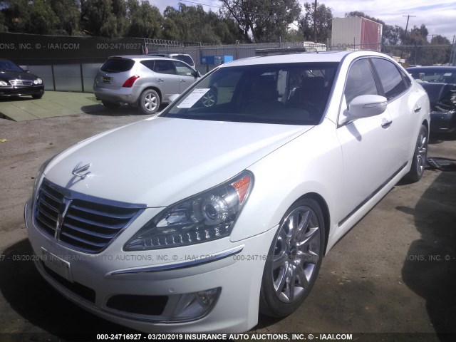 KMHGH4JF1BU029242 - 2011 HYUNDAI EQUUS SIGNATURE/ULTIMATE WHITE photo 2