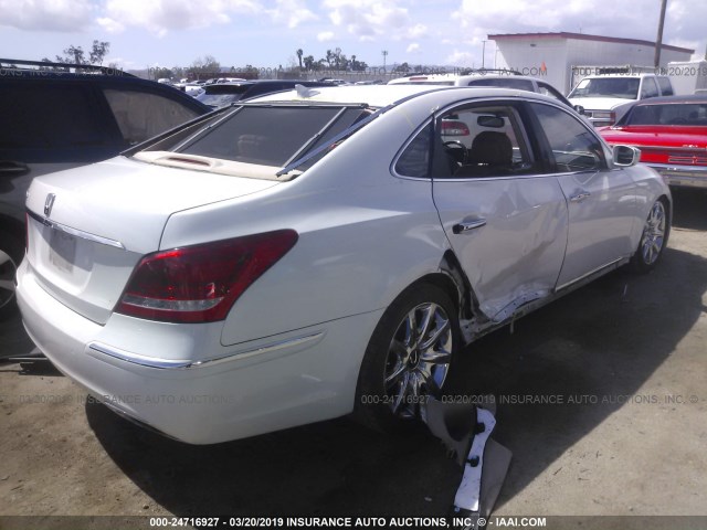 KMHGH4JF1BU029242 - 2011 HYUNDAI EQUUS SIGNATURE/ULTIMATE WHITE photo 4