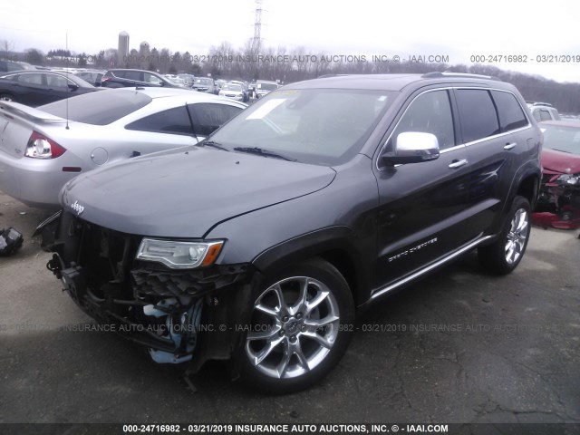 1C4RJFJG1EC181103 - 2014 JEEP GRAND CHEROKEE SUMMIT GRAY photo 2