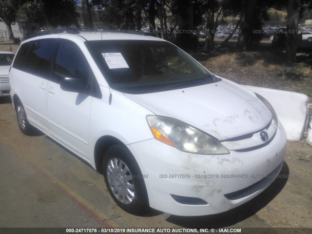 5TDZK23C79S275359 - 2009 TOYOTA SIENNA CE/LE WHITE photo 1