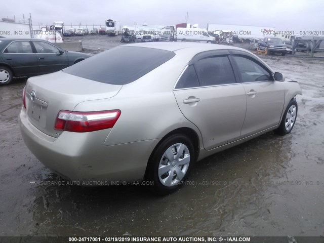 4T1BE46K48U234961 - 2008 TOYOTA CAMRY CE/LE/XLE/SE GOLD photo 4