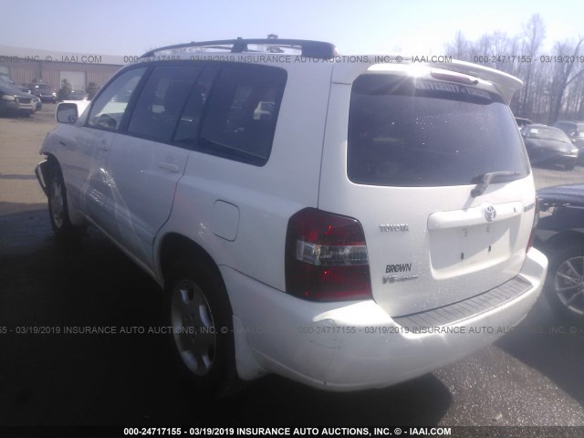 JTEEP21A150086197 - 2005 TOYOTA HIGHLANDER LIMITED WHITE photo 3