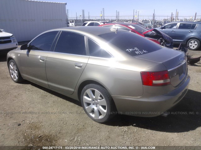 WAUDG74F15N100491 - 2005 AUDI A6 3.2 QUATTRO GOLD photo 3