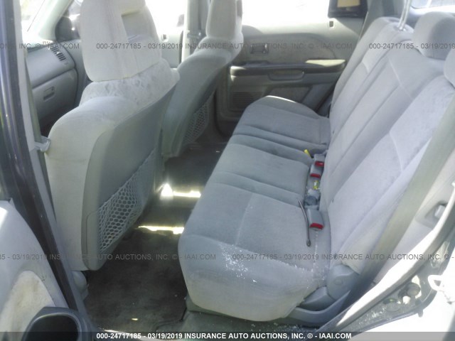 2HKYF18113H587434 - 2003 HONDA PILOT LX GRAY photo 8