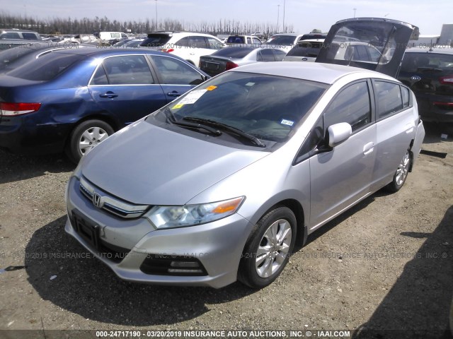 JHMZE2H7XCS002626 - 2012 HONDA INSIGHT EX SILVER photo 2