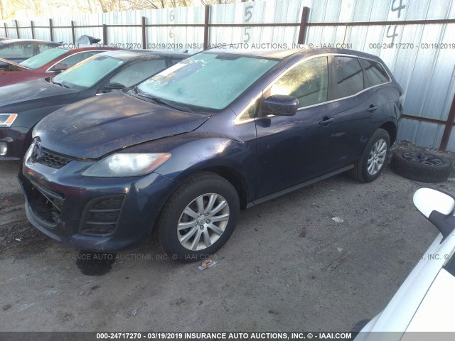 JM3ER2A51B0397181 - 2011 MAZDA CX-7 BLUE photo 2