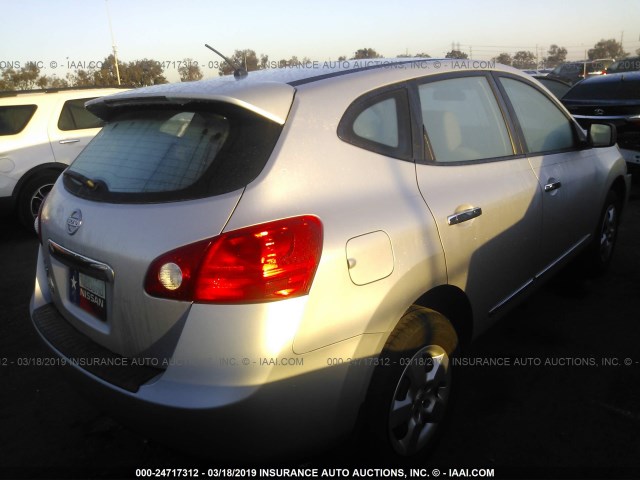 JN8AS5MT7BW173938 - 2011 NISSAN ROGUE S/SV/KROM SILVER photo 4