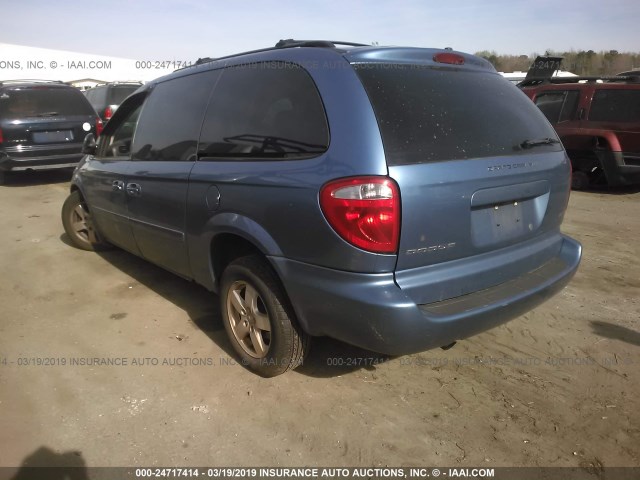 2D4GP44L77R314625 - 2007 DODGE GRAND CARAVAN SXT BLUE photo 3