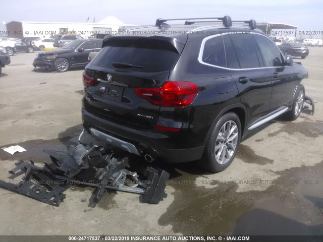 5UXTR9C57KLE18492 - 2019 BMW X3 XDRIVE30I BLACK photo 4